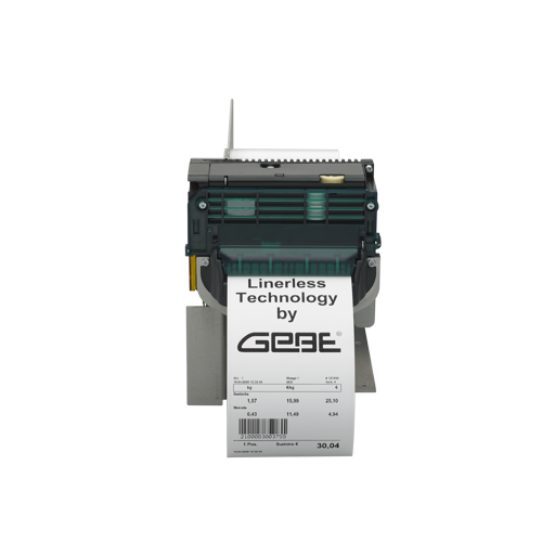 GeBE Picture Etikettendrucker mit Anti-Haft Eigenschaften für Linerless Etiketten ohne Träger Material: Thermodrucker GeBE-COMPACT Plus Linerless